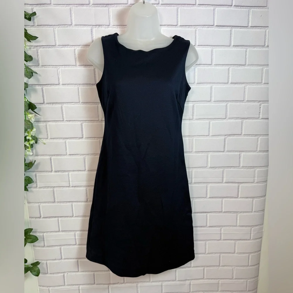 Banana Republic navy blue Textured Cutout Sheath Dress Size 4 NW